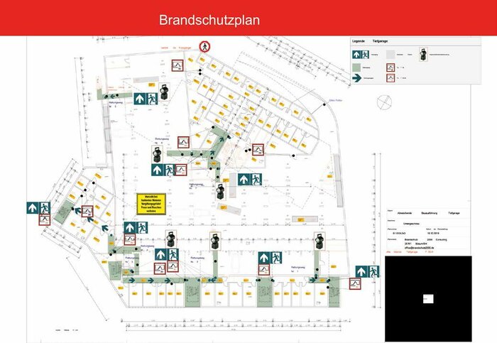 Alle Flucht- und Rettungswegepläne, Feuerwehr- oder Brandschutzpläne werden mit „Fluchtplan“ von Weise Software erstellt.