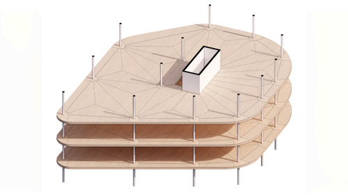 Neue Methode für punktgestützte Holzdecken
