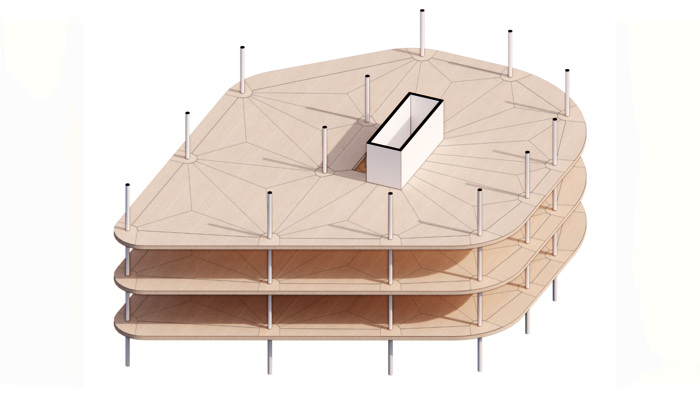 Neue Methode für punktgestützte Holzdecken