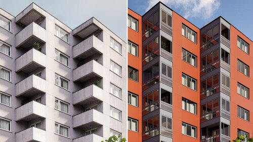 Modulare Lösung für die Modernisierung von Balkonen und Loggien