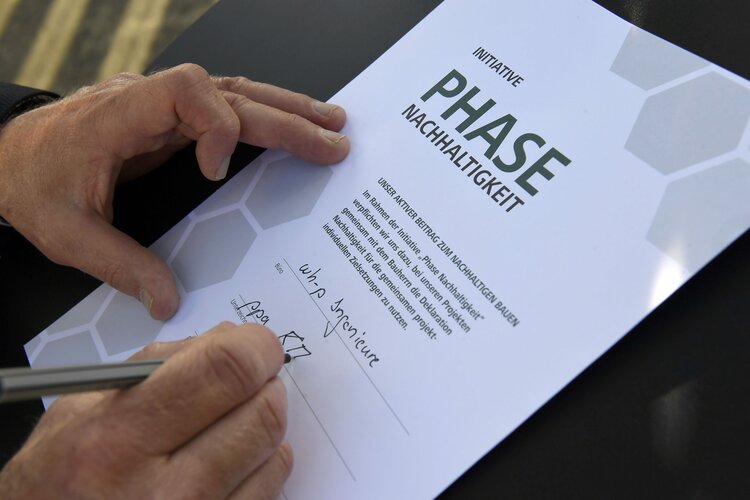 Unterzeichnung "Phase Nachhaltigkeit"