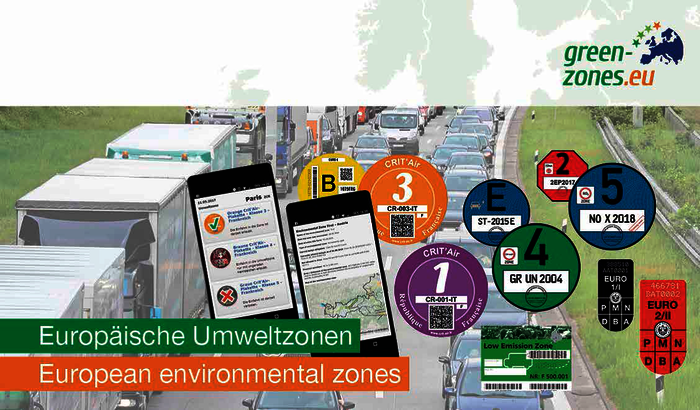 Neue App für europäische Umweltzonen