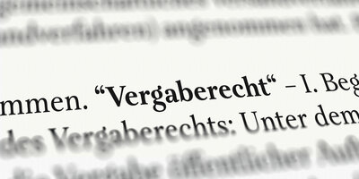 Das Wort Vergaberecht im Buch