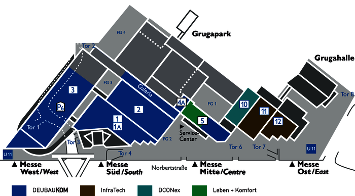 Hallenplan DEUBAUKOM 2014
