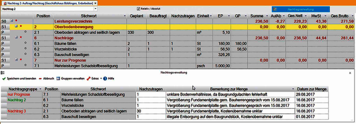 Nachtragsmanagement