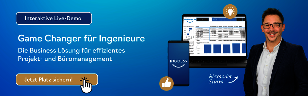 Interaktive Live-Demo von ingo365 – der Game Changer für maximale Effizienz im Ingenieurbüro 