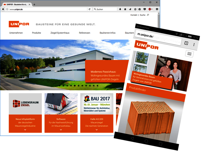 Der neue Online-Auftritt von Unipor überzeugt durch modernes Design, intuitive Menüführung und ein zielgruppenfreundliches Konzept.