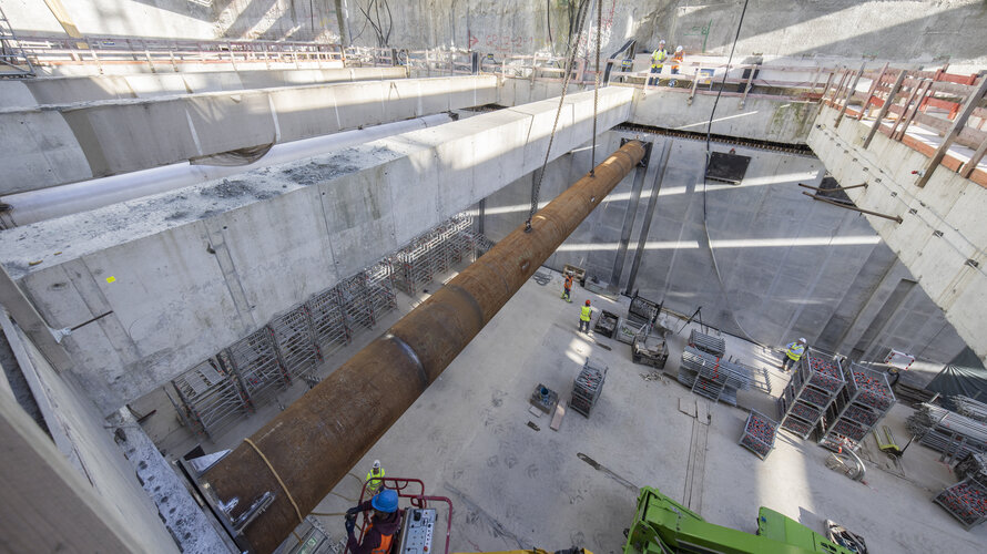 Fortschritt beim Bau der U5-Tunnelstrecke 250715_PORR_U5_Rueckbau_B-Lage2.jpg