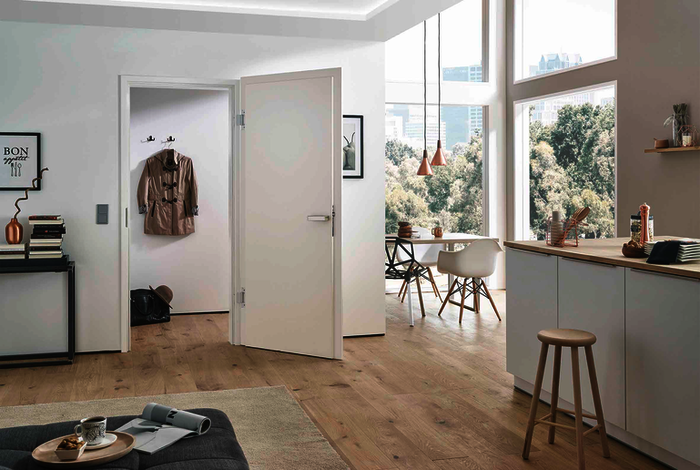 Geradlinig und selbstbewusst, das ist die neue Designtür „Planar“ von Jeld-Wen.