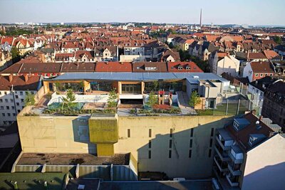 Mit knapp 17 Metern ist die Kita „Wolke 10“ die höchstgelegene Kindertagesstätte Deutschlands.