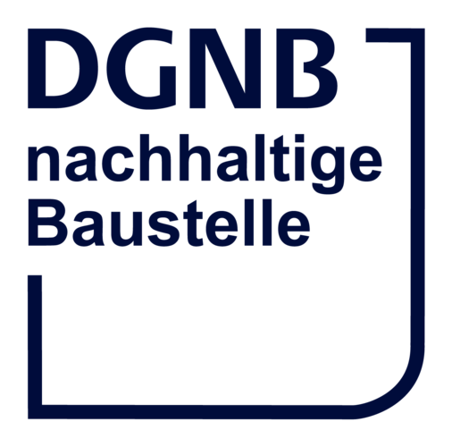 Logo Zertifizierung für nachhaltige Baustellen, Quelle: DGNB DGNB_Logo_Zertifizierung-nachhaltige-Baustelle.png