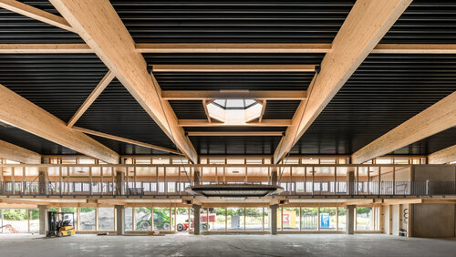 Ausstellungsneubau mit Holz-Hybrid-Konstruktion