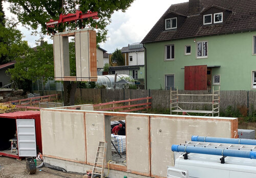 Fertig verputzte Ziegelwände direkt ab Werk
