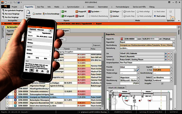 pro-Report 3 – Mobile Bauleitung