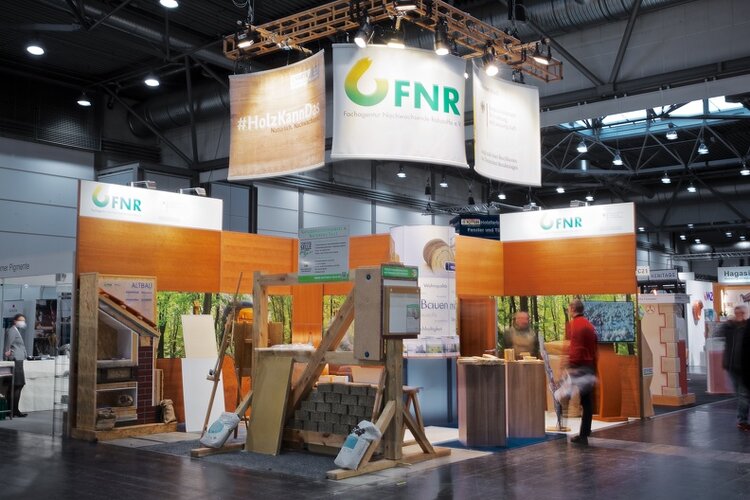 Messestand inkl. lebender Werkstatt auf der Sanierungsmesse "denkmal" in Leipzig