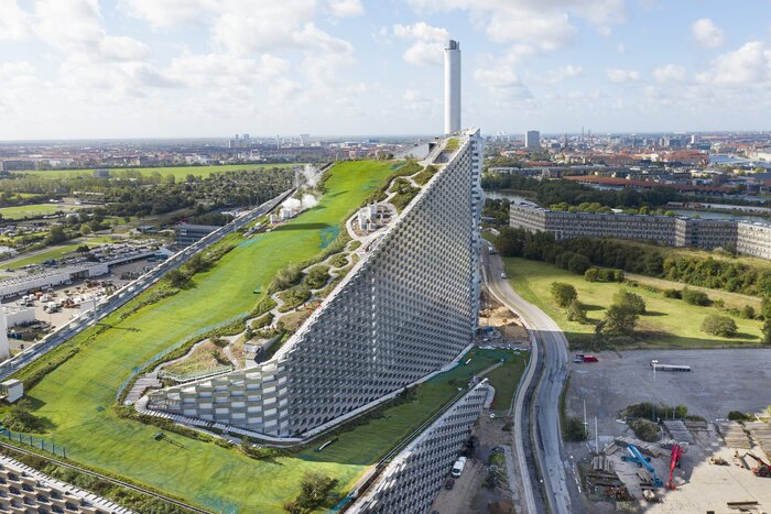 Amager Ressource Center Koppenhagen aus der Vogelsperspekive