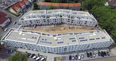 Die Liebighöfe in Aschaffenburg sollen eine Vorbildfunktion für den geförderten Wohnraum in Bayern haben.