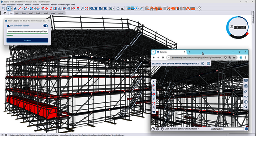 Gerüstbausoftware scaffmax 23.2 ermöglicht einfache Modellfreigabe über SketchUp 2024