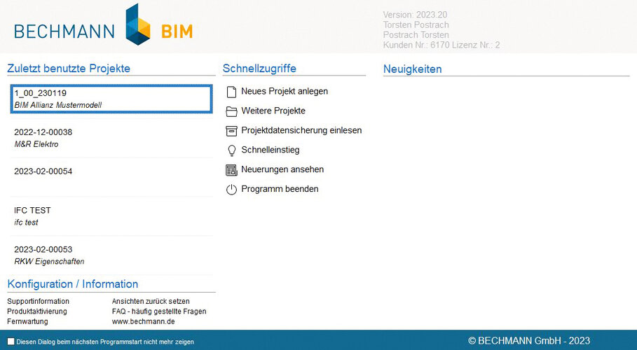Projektdatensicherung