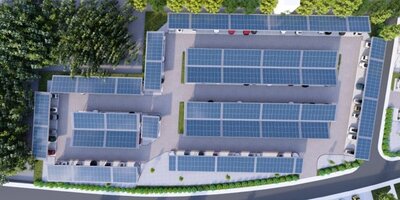Flächeneffizienter Einsatz der Module © Wi SOLAR GmbH