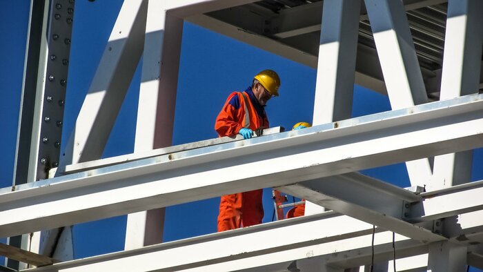 Arbeiter auf der Baustelle 