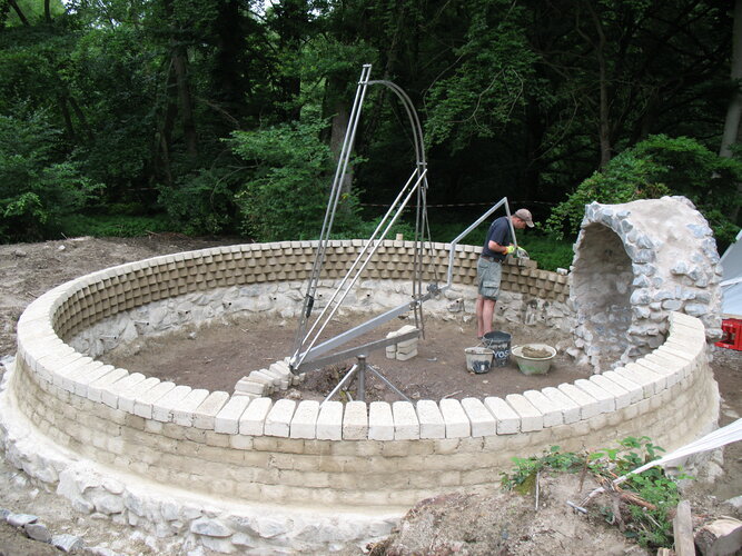 Fundament der Lehmkuppel
