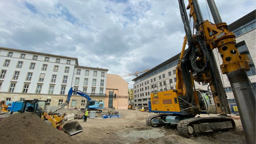 Komplexe Baugrube für Bundestags-Neubau in Berlin