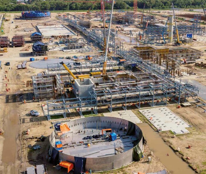 Anlagenkomplex im Sungai Liang Industrial Park in Brunei.
