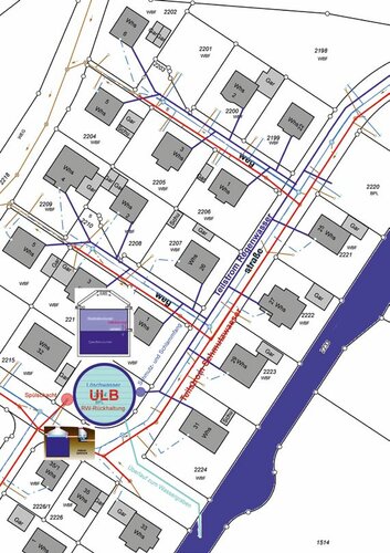 Lageplan Funktionsprinzip des multifunktionalen Regenwassermanagements