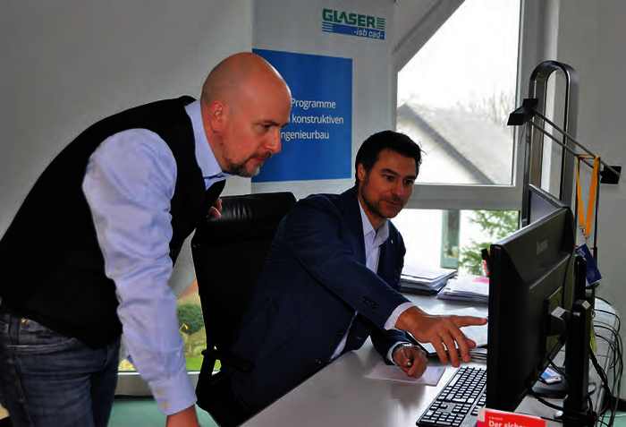 Geschäftsführer Matthias Glaser und Vertriebs- und Marketingleiter Andreas Schaprian (v. r.), Glaser -isb cad- Programmsysteme GmbH.