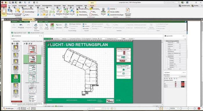 Screenshot Bratec: Erstellung von Rettungsplänen