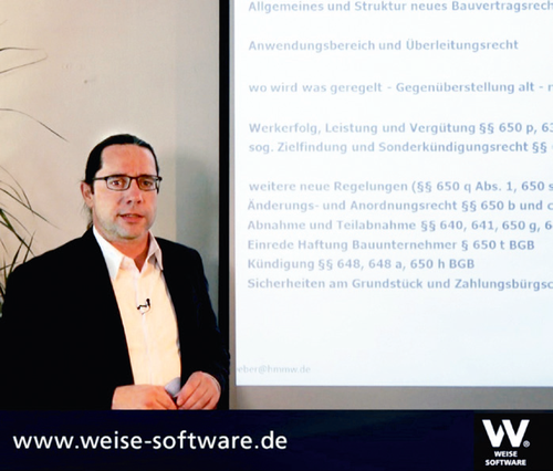 Neues Bauvertragsrecht integriert