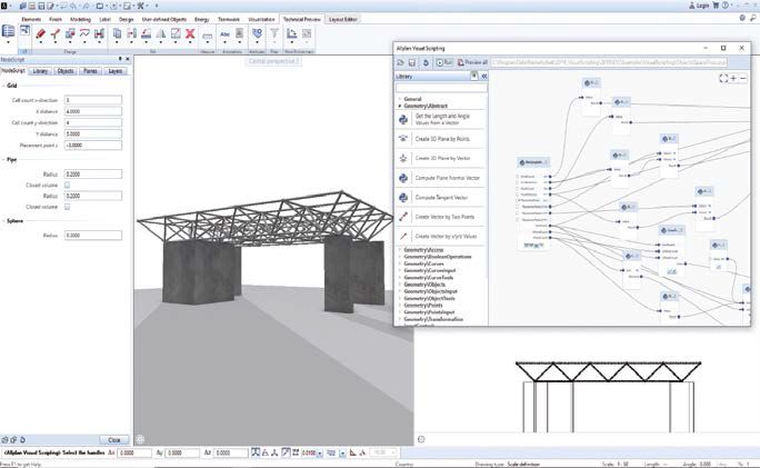 Visual Scripting wurde erstmals als Technical Preview in Allplan 2019 eingeführt.