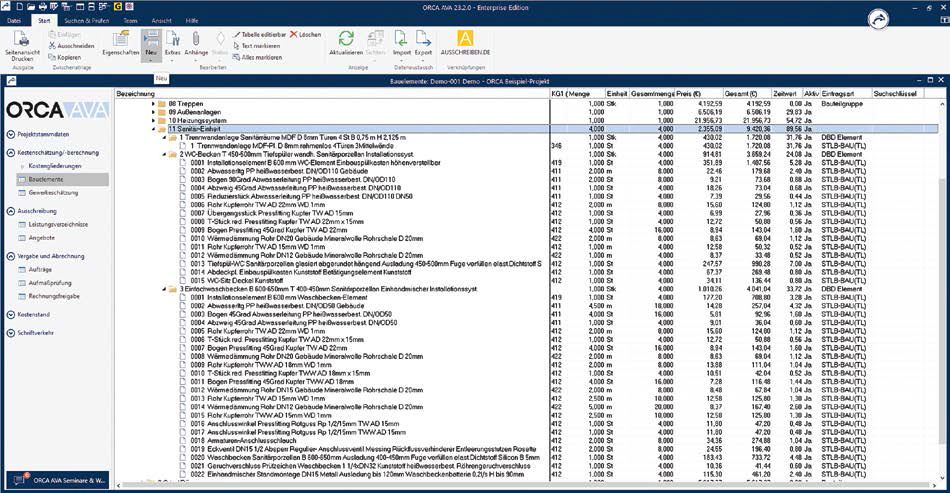 Seit vielen Jahren nutzt das Unternehmen Orca AVA. Über die IFC-Schnittstelle zu CAD-Programmen ist die Software gut für den Austausch von Gebäudedaten geeignet.