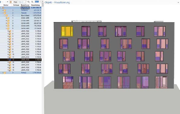 Illustration BIM-Modell Bürogebäude