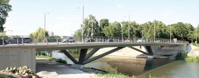 Preisträger des Deutschen Brückenbaupreises 2018: die Bleichinselbrücke Heilbronn