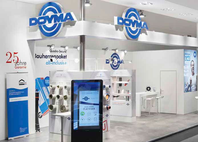 Auf dem Messestand von Doyma auf der ISH 2017 war unter anderem die „Smart Doyma-Plattform“ live zu erleben.