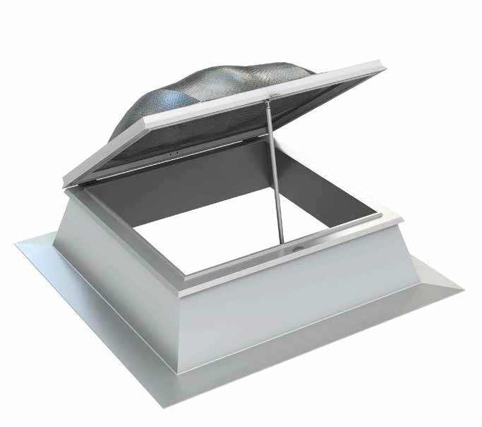 Die Lichtkuppel „Day-Lite Kapture“ von Essmann sorgt für die Belüftung.