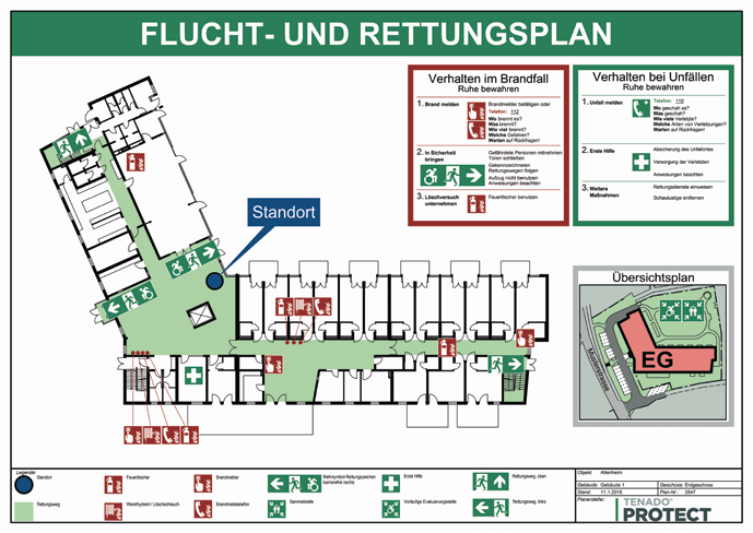 Mit der Software „Tenado Protect“ können barrierefreie Flucht- und Rettungspläne erstellt werden.