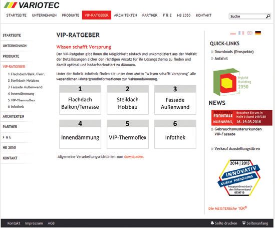 Der VIP-Ratgeber hilft Planern und Verarbeitern