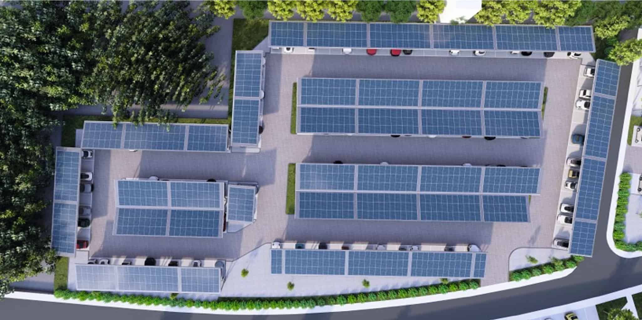 Flächeneffizienter Einsatz der Module © Wi SOLAR BAU