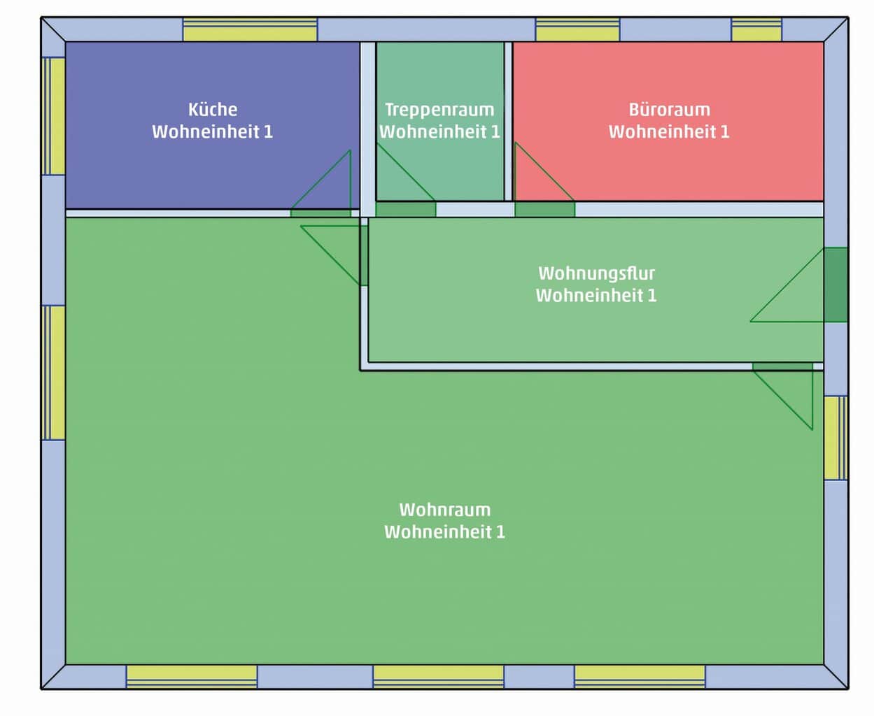 Abb. 1: Grundriss Mustergebäude