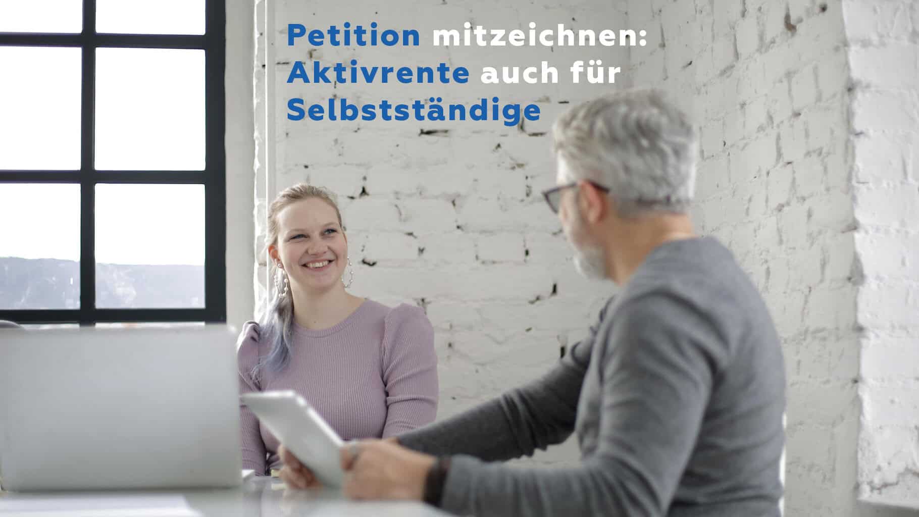 Petition zur Aktivrente auch für Selbstständige mitzeichnen © Andrea Piacquadio auf pexels