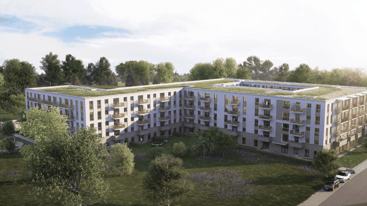 Wohnen im UNESCO-Welterbe: Porr baut im Auftrag von QUARTERBACK Immobilien am Park Babelsberg. © QUARTERBACK