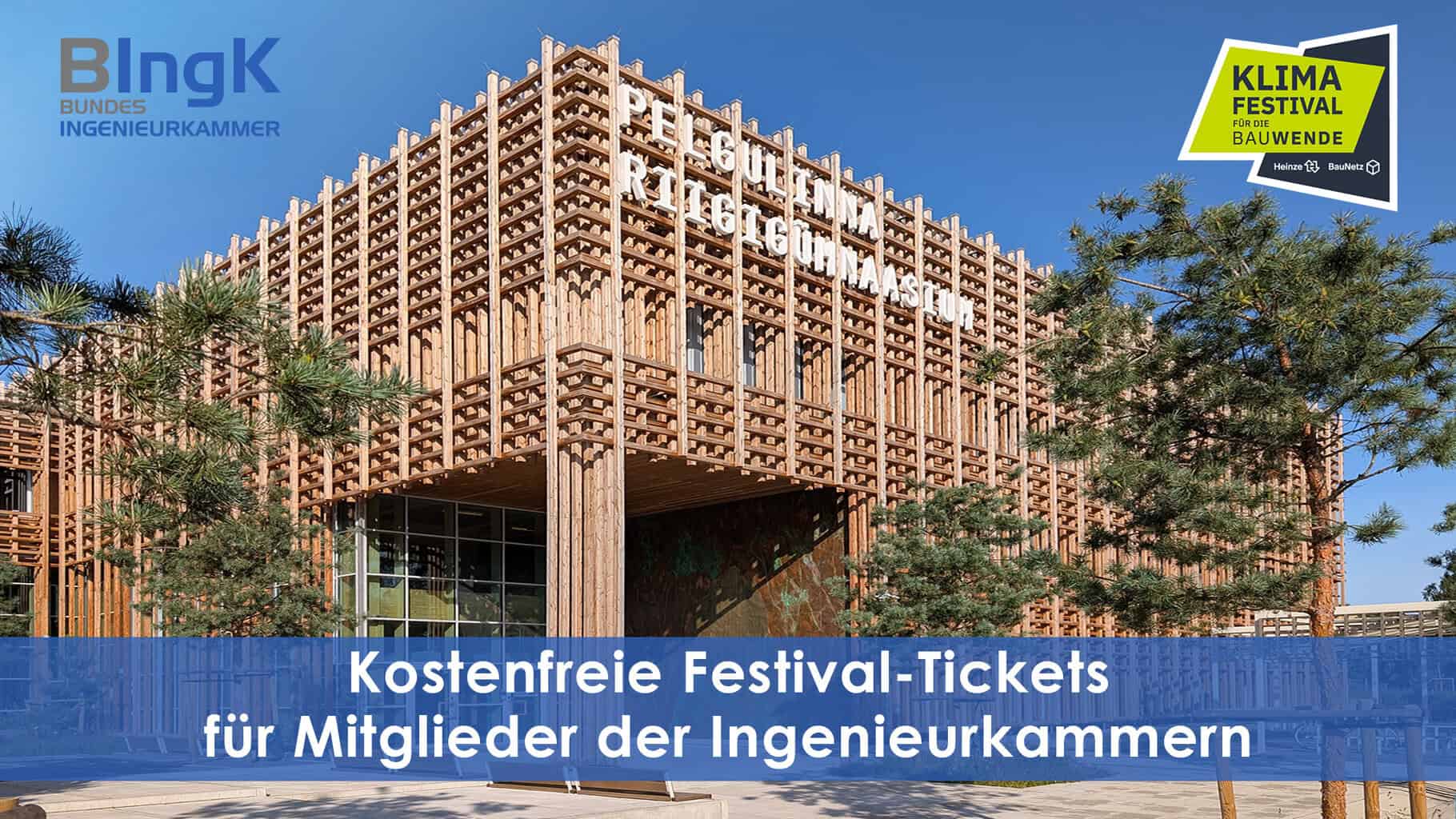 Kostenfreie Tickets für BIngK-Workshop beim Klimafestival 2025: Bauen mit nachwachsenden Rohstoffen © DIB