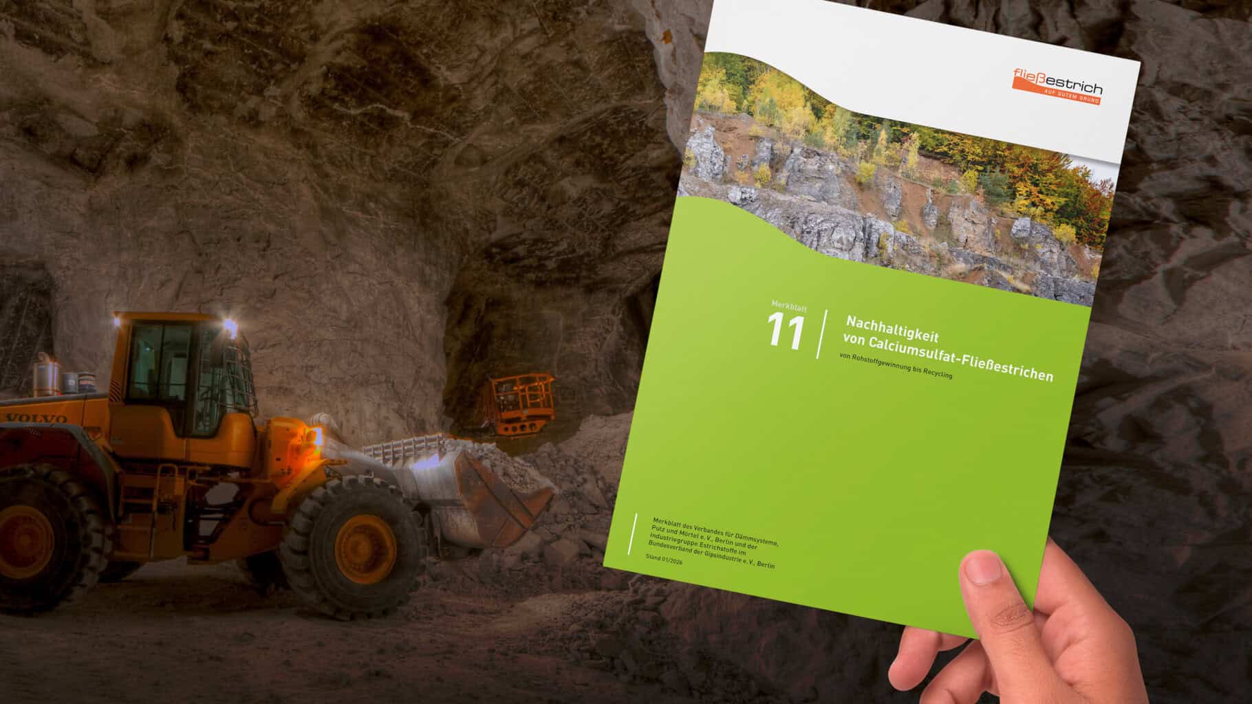 Neues Merkblatt Nachhaltigkeit von Calciumsulfat-Fließestrichen © VDPM