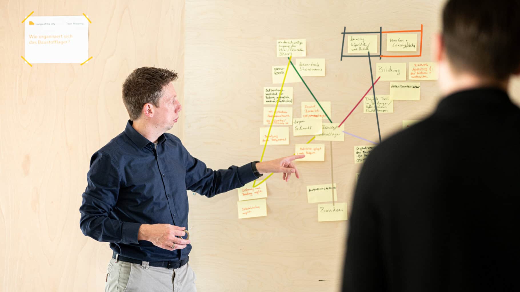 Professor Eike Musall bei einer Veranstaltung zum Projekt KoHaB © Jennifer Burgmann / Hochschule Düsseldorf