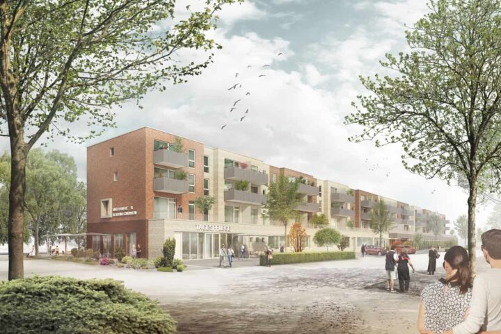 Beim Neubau einer Seniorenresidenz in Leer setzten Architekt und Bauunternehmung auf ein bekiestes Umkehrdach und eine Dachdecke aus wasserundurchlässigem Beton.