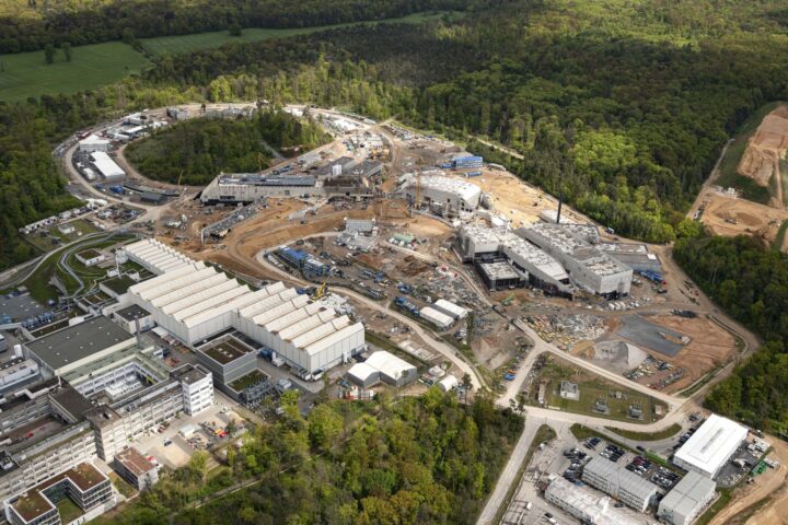 FAIR-Baustelle aus der Luft. © D. Fehrenz, GSI/FAIR