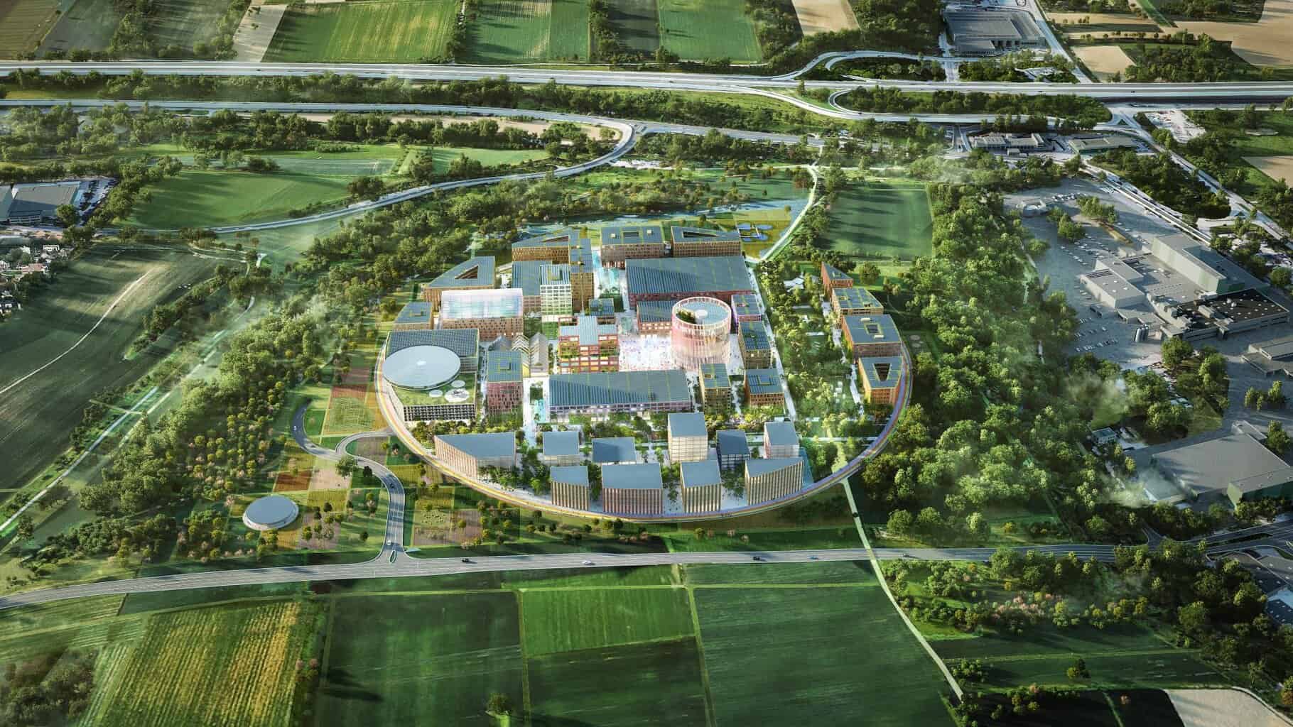Züblin übernimmt federführend mit ROM Technik die schlüsselfertige Realisierung des ersten Bauabschnitts des IPAI Campus in Heilbronn. © IPAI/MVRDV